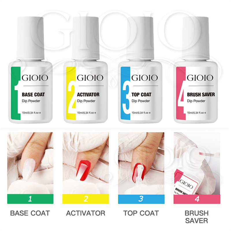 GIOIO 4 Steps 10ML Dip Powder Liquid Set