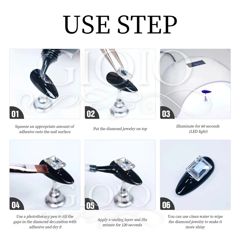 GIOIO 15g 30g Rhinestone Top Coat Glue