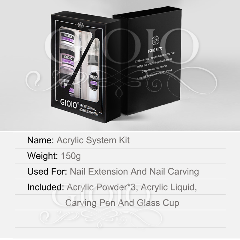 GIOIO Professional Acrylic System Kit ( 3x10g Version )