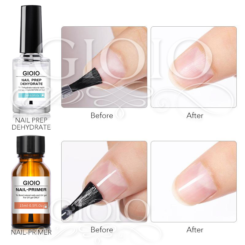 GIOIO 15ml Nail Primer + Nail Prep Dehydrator Nail Care Set