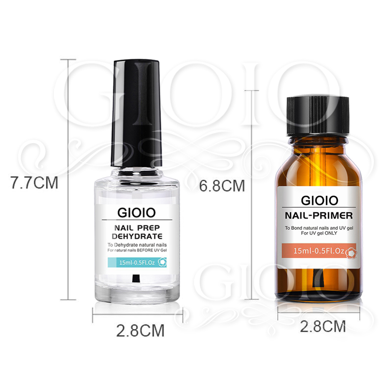GIOIO 15ml Nail Primer + Nail Prep Dehydrator Nail Care Set