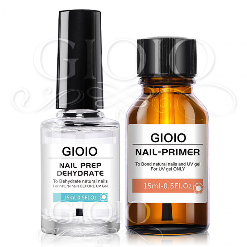 GIOIO 15ml Nail Primer + Nail Prep Dehydrator Nail Care Set