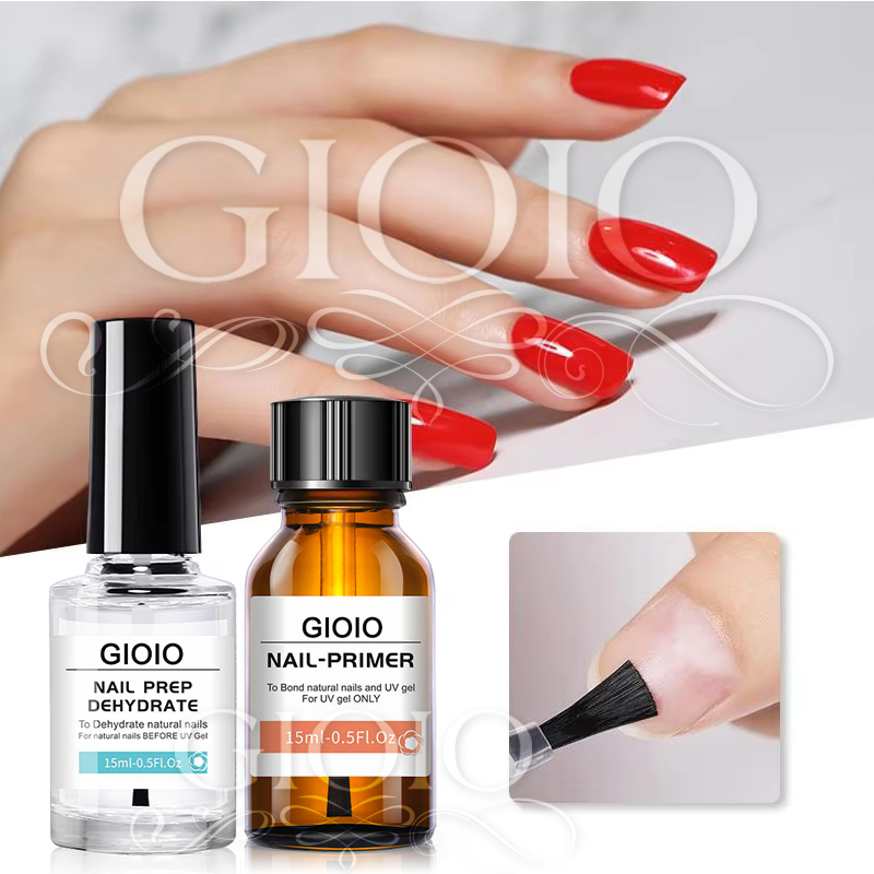 GIOIO 15ml Nail Primer + Nail Prep Dehydrator Nail Care Set