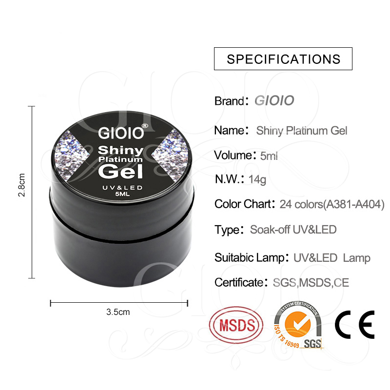 GIOIO 5ml Shiny Platinum Gel GIOIO 5ml Shiny Platinum Gel