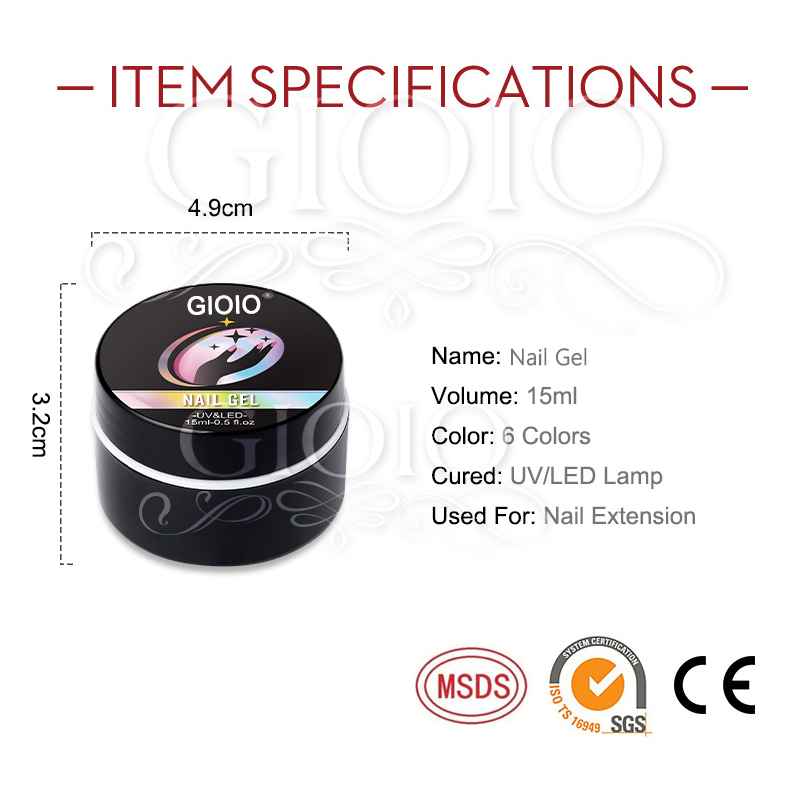 GIOIO 15ml (15g) Nude Color Style Serie Nail Builder Gel