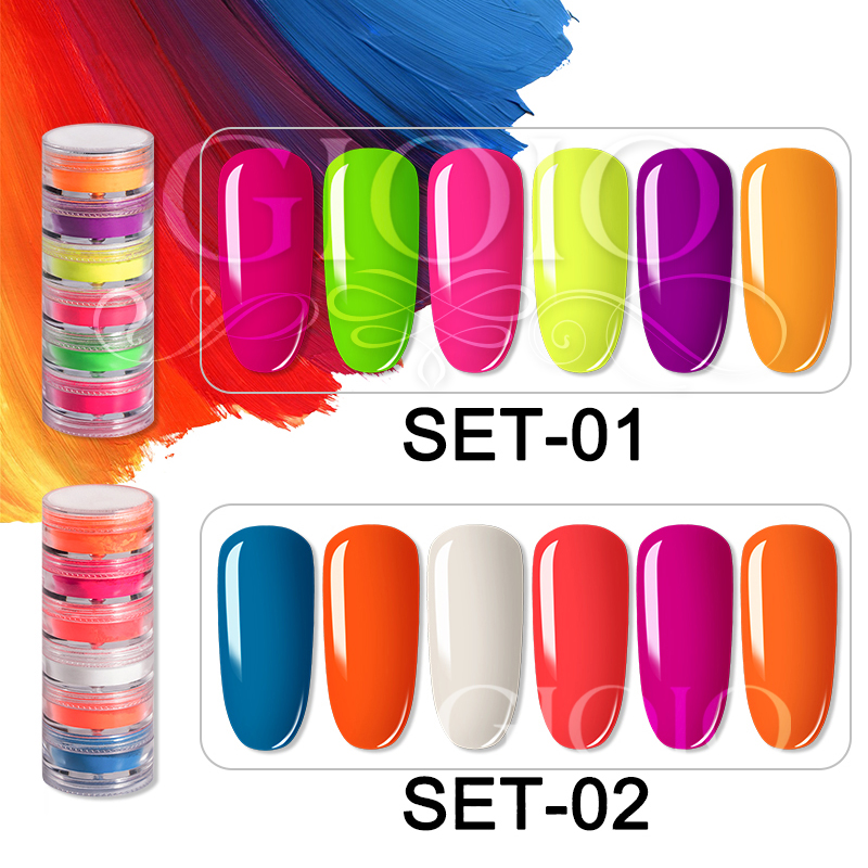 GIOIO 6 IN 1 Neon Powder Set (6x1g)