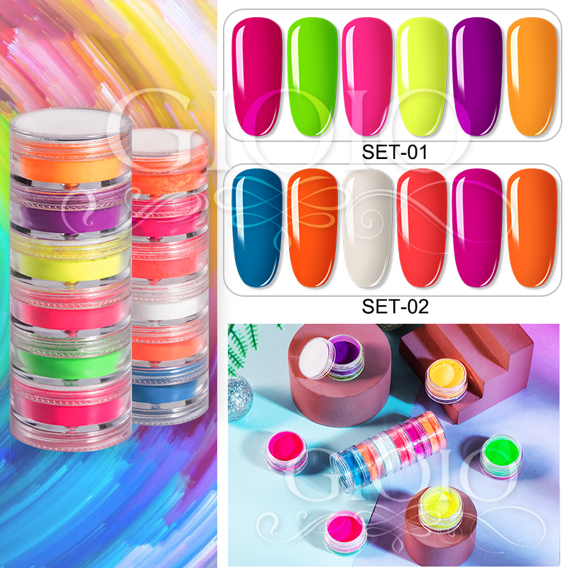 GIOIO 6 IN 1 Neon Powder Set (6x1g)
