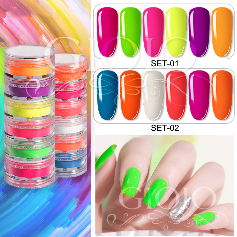 GIOIO 6 IN 1 Neon Powder Set (6x1g)