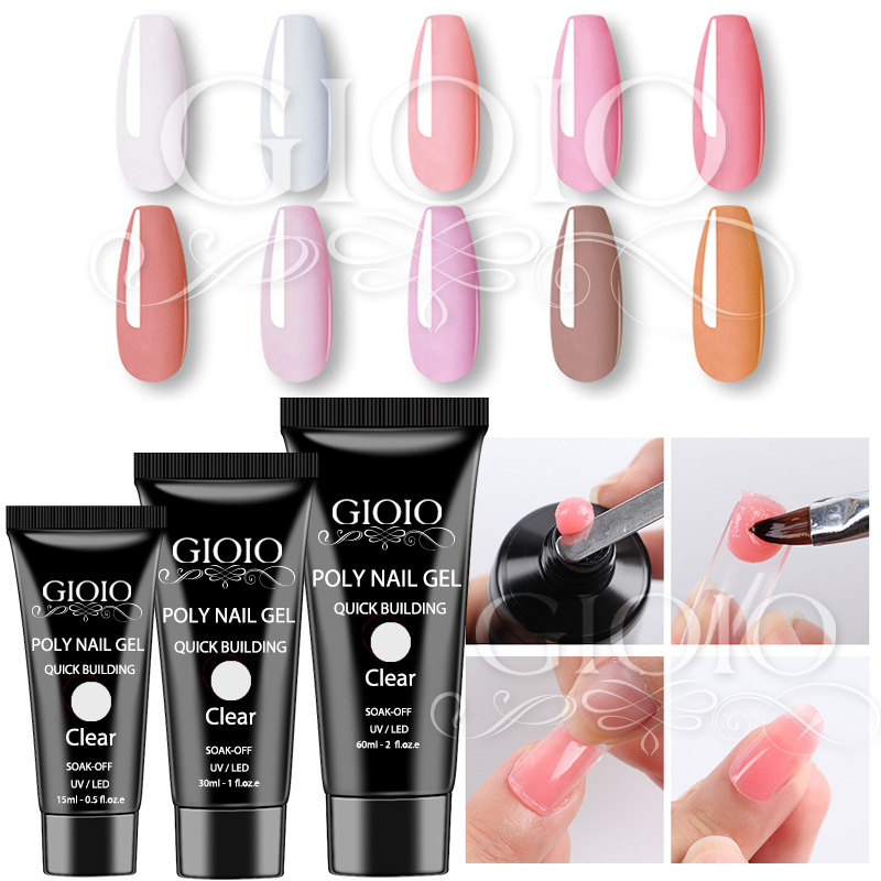 GIOIO 15ml 30ml 60ml Nude Color Serie Quick Building Poly Gel