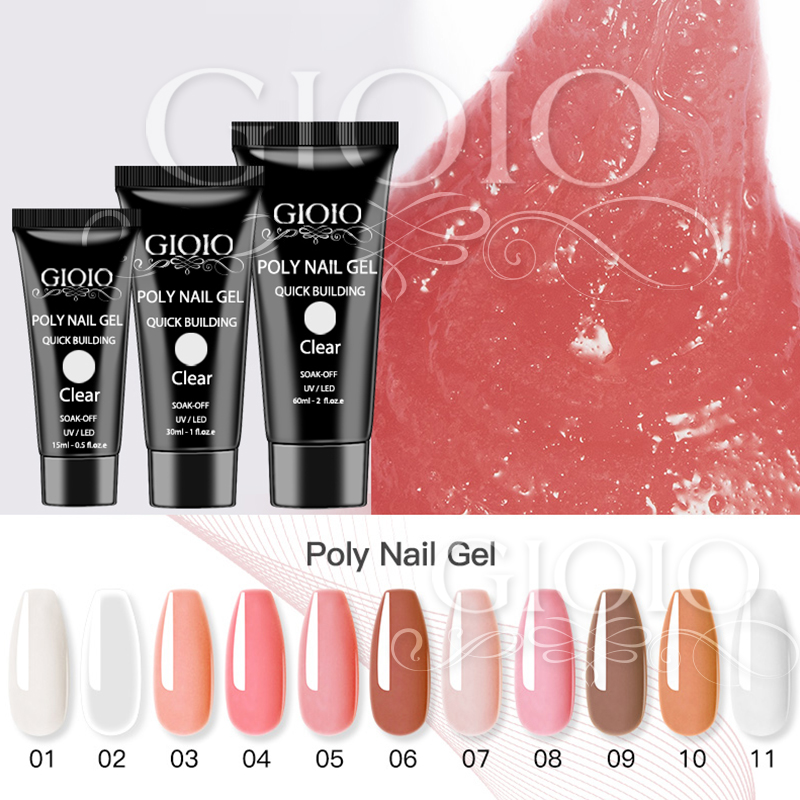 GIOIO 15ml 30ml 60ml Nude Color Serie Quick Building Poly Gel