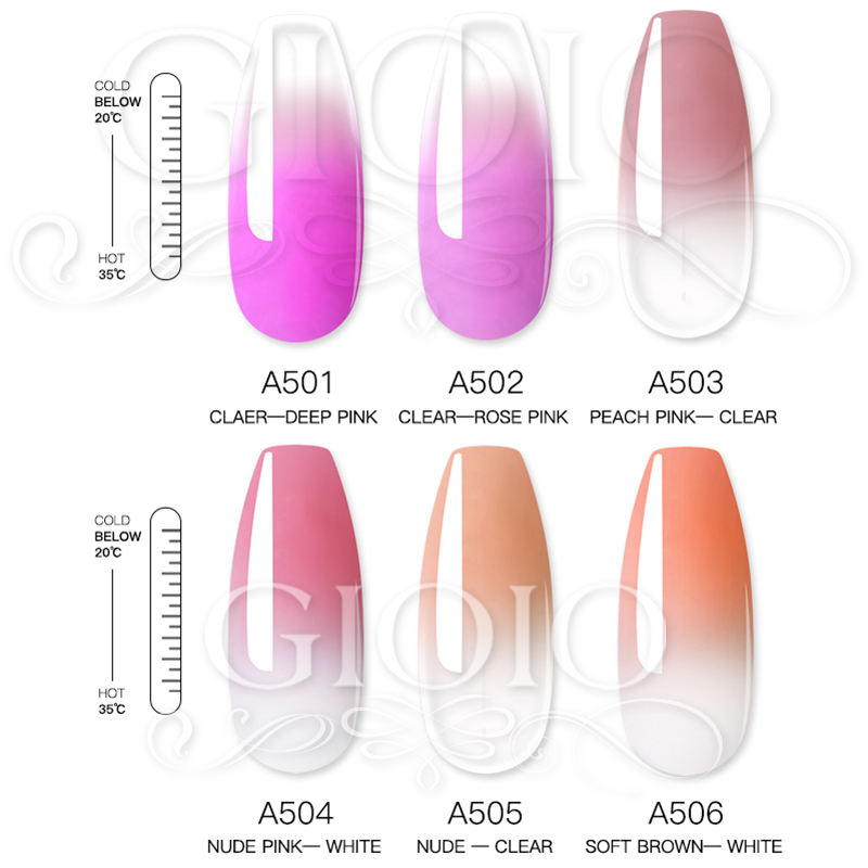 Temperature-Changing Colors Serie 15ml 30ml 60ml Customized Poly Gel