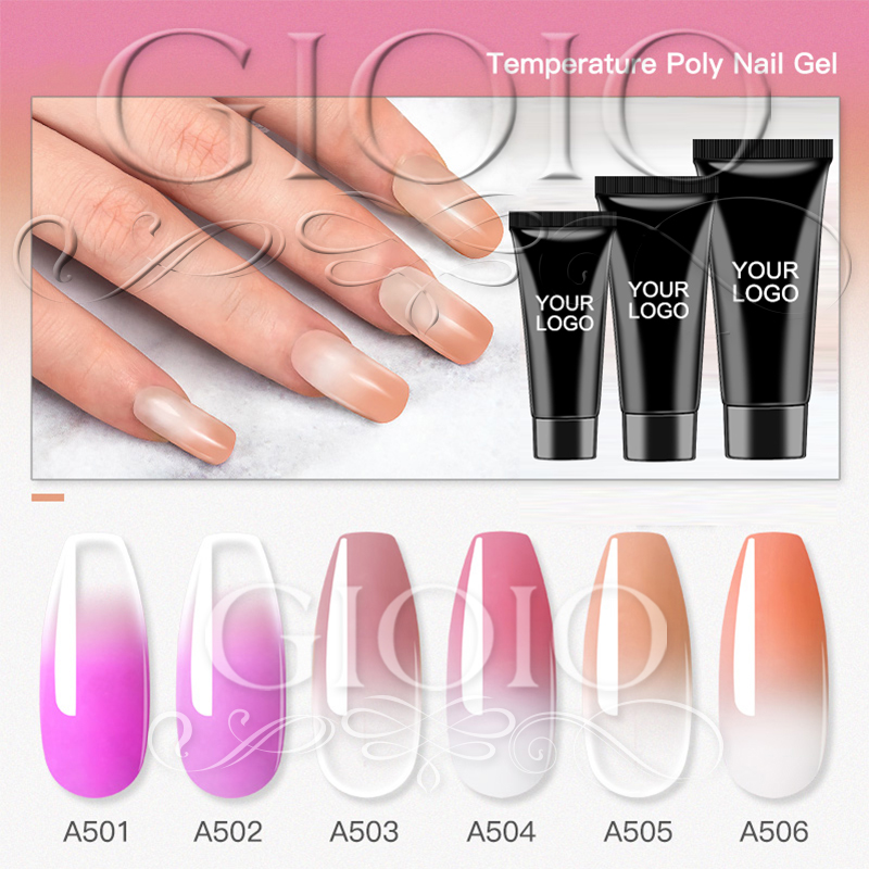 Temperature-Changing Colors Serie 15ml 30ml 60ml Customized Poly Gel