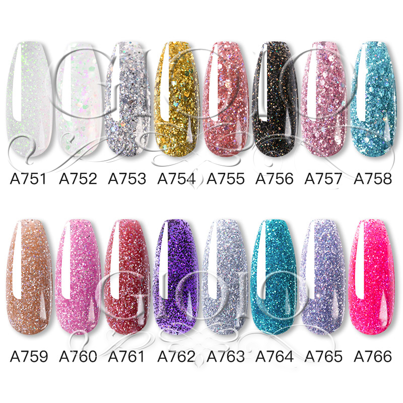 Glitter Color Series 15ml 30ml 60ml Customized Poly Gel