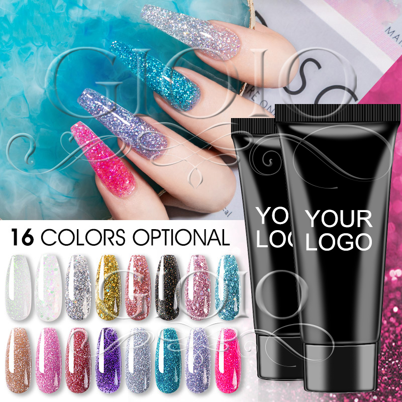 Glitter Color Series 15ml 30ml 60ml Customized Poly Gel