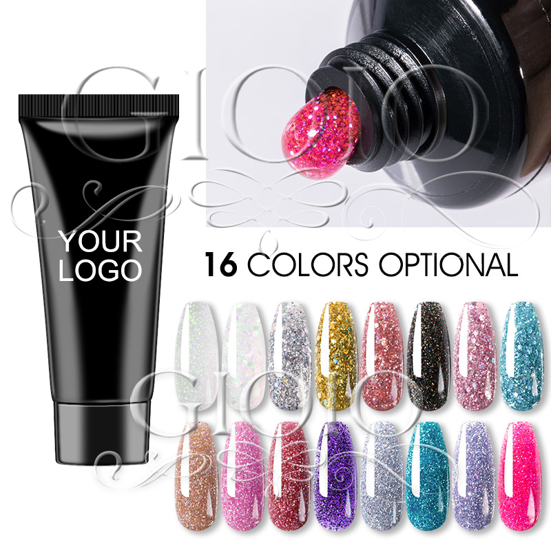 Glitter Color Series 15ml 30ml 60ml Customized Poly Gel