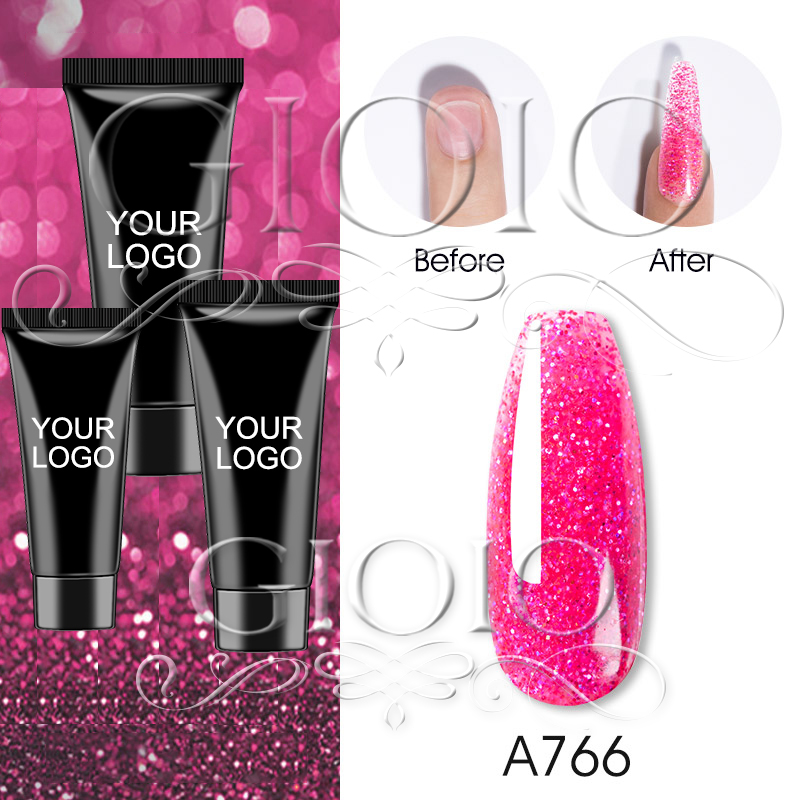 Glitter Color Series 15ml 30ml 60ml Customized Poly Gel